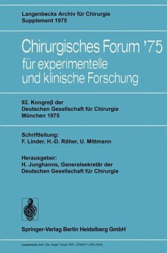 92. Kongreß der Deutschen Gesellschaft für Chirurgie, München, 7.¿10. Mai 1975