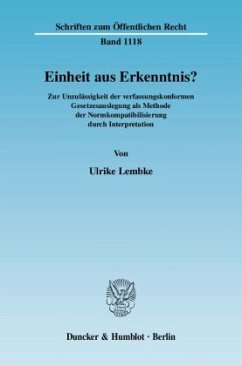 Einheit aus Erkenntnis? - Lembke, Ulrike