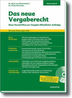 Das neue Vergaberecht, m. CD-ROM - Wietersheim, Mark von; Schranner, Urban