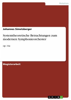 Systemtheoretische Betrachtungen zum modernen Symphonieorchester - Simetsberger, Johannes