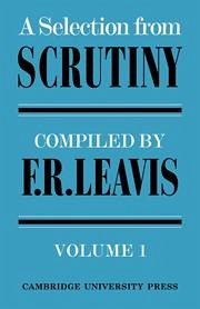 A Selection from Scrutiny 2 Volume Paperback Set - Leavis, Frank Raymond