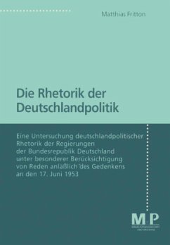 Cover Die Rhetorik der Deutschlandpolitik
