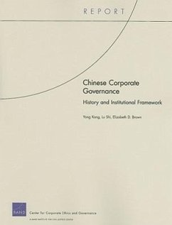 Chinese Corporate Governance History and Institutional Framework - Kang, Yong