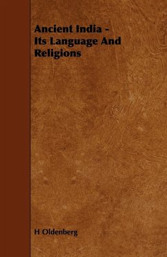 Cover Ancient India - Its Language And Religions