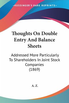 Thoughts On Double Entry And Balance Sheets