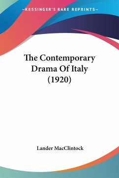 The Contemporary Drama Of Italy (1920)