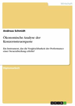 Ökonomische Analyse der Konzernsteuerquote - Schmidt, Andreas