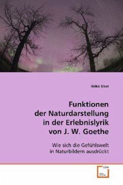 Funktionen der Naturdarstellung in der Erlebnislyrik von J. W. Goethe - Siket, Ildikó