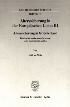 Alterssicherung in der Europäischen Union III. - Nitis, Sotirios