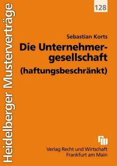 Cover Unternehmergesellschaft (haftungsbeschränkt). (Heidelberger Musterverträge).
