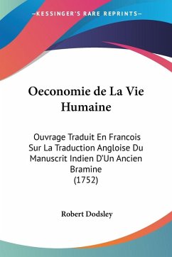 Cover Oeconomie de La Vie Humaine