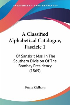 A Classified Alphabetical Catalogue, Fascicle 1