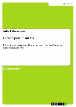 Lernersprache im FSU - Paternoster, Julia