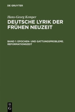 Epochen- und Gattungsprobleme. Reformationszeit - Kemper, Hans-Georg