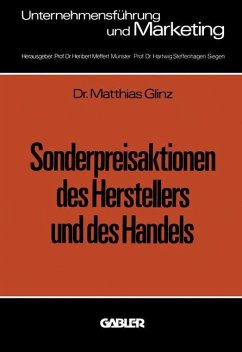 Sonderpreisaktionen des Herstellers und des Handels - Glinz, Matthias