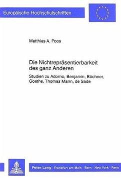 Die Nichtrepräsentierbarkeit des ganz Anderen - Poos, Matthias