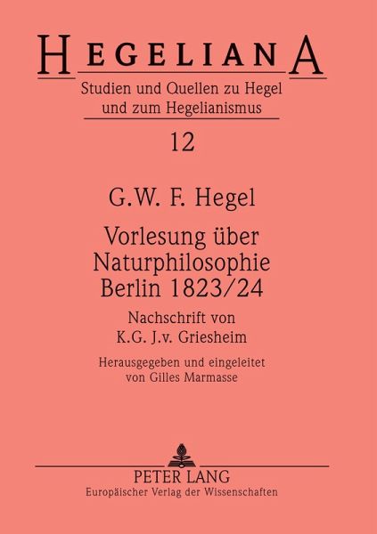 Vorlesung über Naturphilosophie Berlin 1823/24