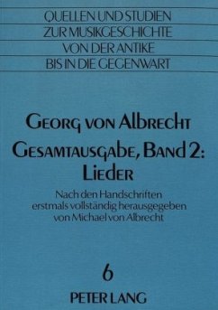 Cover Georg von Albrecht- Gesamtausgabe, Band 2: Lieder