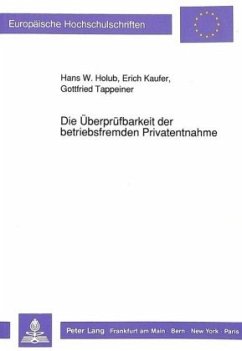 Cover Die Überprüfbarkeit der betriebsfremden Privatentnahme