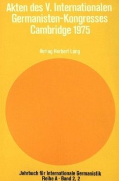 Cover Akten des V. Internationalen Germanisten-Kongresses Cambridge 1975