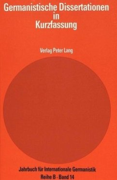 Cover Germanistische Dissertationen in Kurzfassung