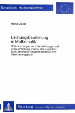 Leistungsbeurteilung in Mathematik - Dicker, Heinz