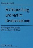 Günter Krinetzki: Rechtsprechung und Amt im Deuteronomium