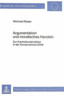 Argumentation und moralisches Handeln - Rösler, Winfried