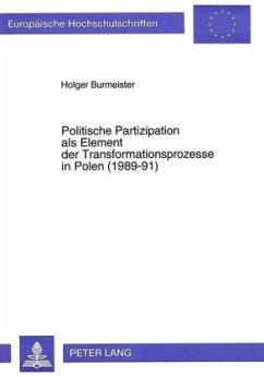 Cover Politische Partizipation als Element der Transformationsprozesse in Polen (1989-91)