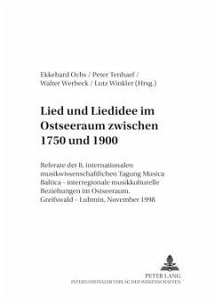 Lied und Liedidee im Ostseeraum zwischen 1750 und 1900