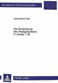 Cover Die Entwicklung des Restgedankens in Jesaja 1-39