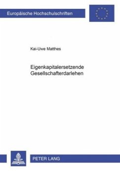 Cover Eigenkapitalersetzende Gesellschafterdarlehen