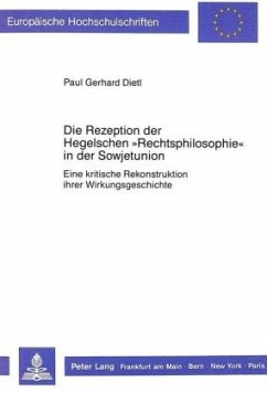 Die Rezeption der Hegelschen  Cover Die Rezeption der Hegelschen