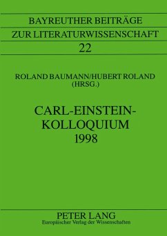Cover Carl-Einstein-Kolloquium 1998