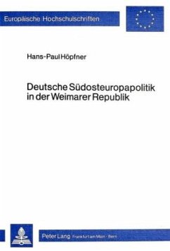 Cover Deutsche Südosteuropapolitik in der Weimarer Republik