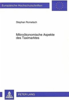 Cover Mikroökonomische Aspekte des Taximarktes