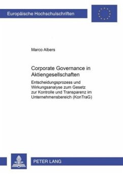 Corporate Governance in Aktiengesellschaften - Albers, Marco