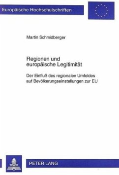 Regionen und europäische Legitimität - Schmidberger, Martin