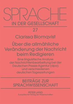 Cover Über die allmähliche Veränderung der Nachricht beim Redigieren