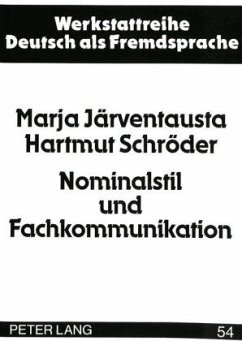 Nominalstil und Fachkommunikation - Järventausta, Marja;Schröder, Hartmut