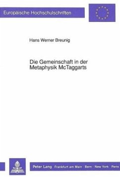 Cover Die Gemeinschaft in der Metaphysik McTaggarts