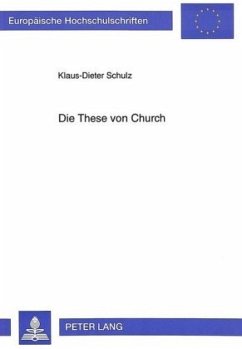 Die These von Church - Schulz, Klaus-Dieter