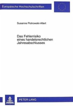 Das Fehlerrisiko eines handelsrechtlichen Jahresabschlusses Cover Das Fehlerrisiko eines handelsrechtlichen Jahresabschlusses