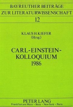 Cover Carl-Einstein-Kolloquium 1986
