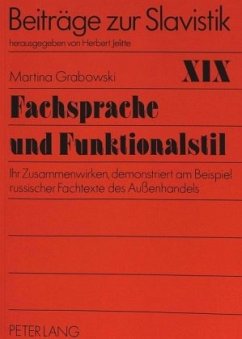Fachsprache und Funktionalstil - Grabowski, Martina