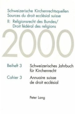 Cover Schweizerische Kirchenrechtsquellen- Sources du droit ecclésial suisse- II: Religionsrecht des Bundes / Droit fédéral des religions