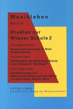 Cover Studien zur Wiener Schule 2