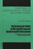 Die Ordnung der Städte im Wirtschaftsraum der Bundesrepublik Deutschland