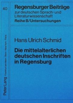 Cover Die mittelalterlichen deutschen Inschriften in Regensburg