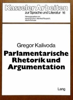 Cover Parlamentarische Rhetorik und Argumentation
